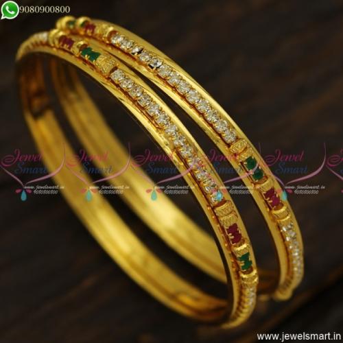 Gold Plated Stone Bangles