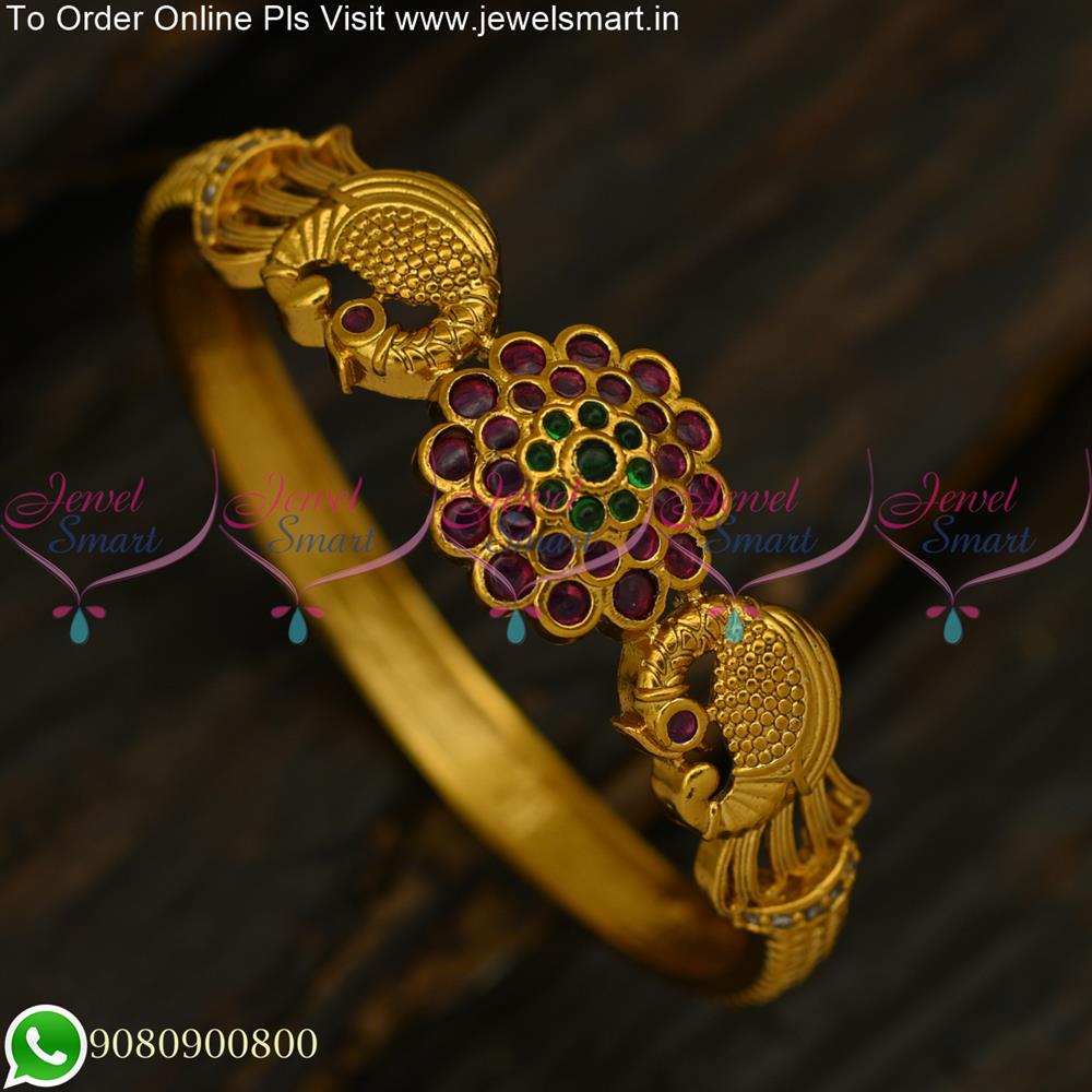92.5 Gold Plated Stone Bangles Online | Buy Bhavya Single Bangle – The  Amethyst Store