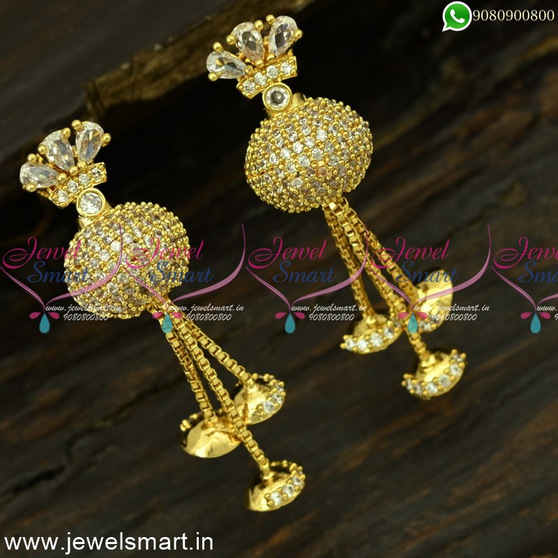 Buy Minabazar City Gold Plated 3 Floor Jhumka Earring For Women at Amazon.in