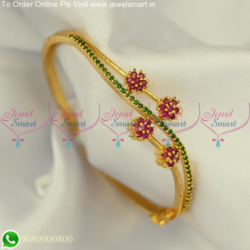 beautiful Gold plated Violet Color Bangles