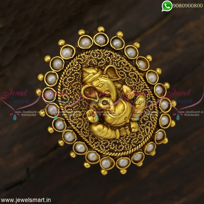 Manufacturer of 916 gold lord ganesh design men's ring mgr166 | Jewelxy -  177949