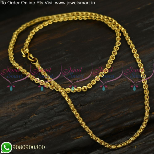 C0875 18 Inches Gold Plated Fancy Red Beads Heart Design Short Chain Daily Wear 6 Months Warranty