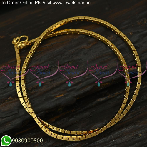 C0869 18 Inches Gold Plated Fancy Design Short Chain Daily Wear 6 Months Warranty