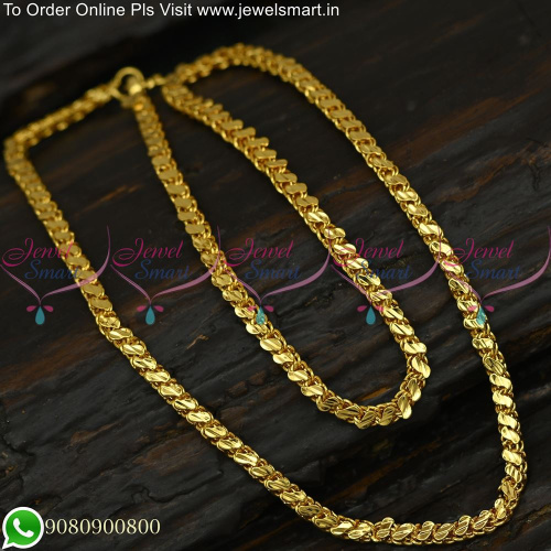 C0876 18 Inches Gold Plated Fancy Black Beads Design Short Chain Daily Wear 6 Months Warranty