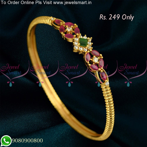 Single Piece Bracelet Style One Gram Gold Bangles Low Price B25329