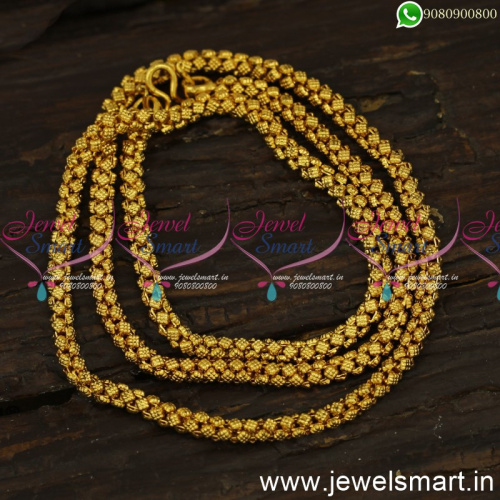 24 Inches Unique Dotted Square One Gram Gold Chains Guaranteed Jewellery 