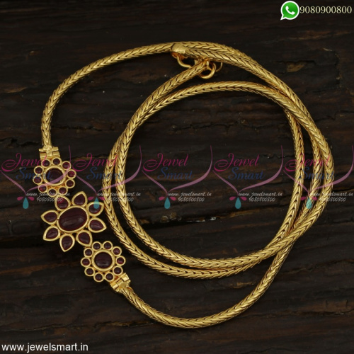 24 Inches Kemp Mugappu Chain At Wholesale Prices Festival Sale Gold Designs Online C22866