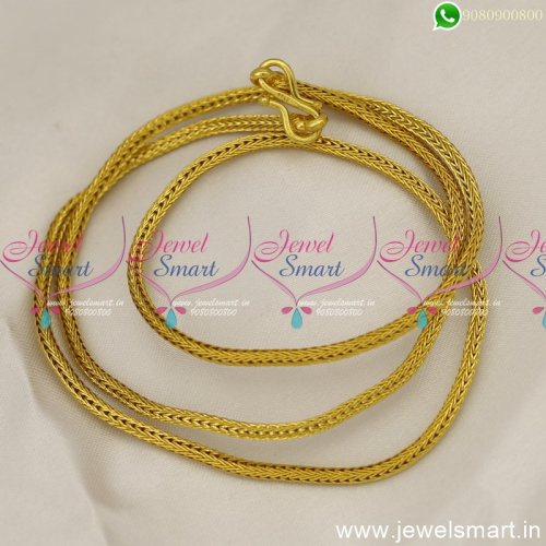 24 Inches Thali Chain Designs Gold Plated 6 Cut Round Daily Wear C24759