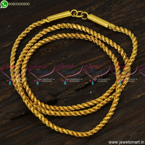 24 Inches Thali Chain Designs Murukku Or Twisted Regular With Capsule Cup End