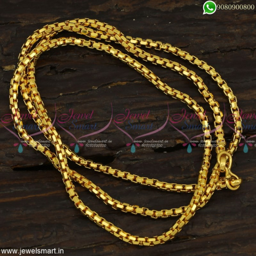 3 MM Fancy Sangili Design Chain Gold Covering South Indian Artificial Jewellery