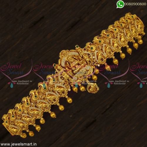 30 to 40 Inches Bahubali Style Temple Hip Belt Oddiyanam Indian Bridal Jewellery Peacocks and Elephants H23070