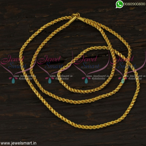 30 Inches Saradu Kayiru Twisted Chain Cutting Daily Wear Stiff Design Imitation Jewellery Shop Online