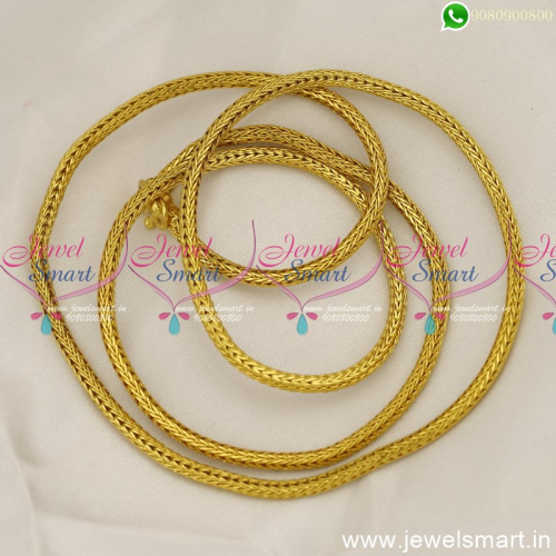 30 Inches Thali Chain Gold Plated 6 Cut Round Long Size Daily Wear C24758