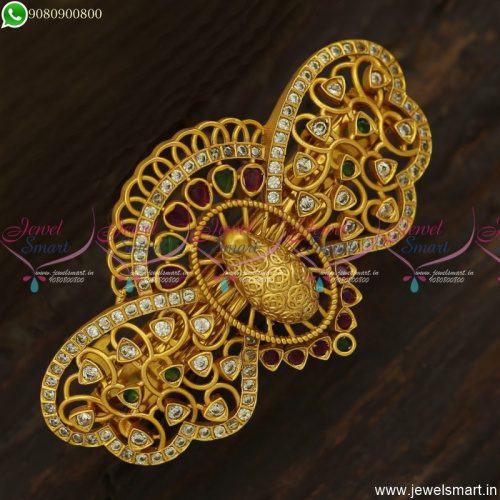 3D Peacock Face Jewellery Accessories for Hair Mayil Design Matte Look Collections H23707