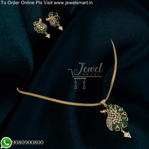92.5 Sterling Silver Chain For Women Latest Meenakari Finish Gold Plated PS25117