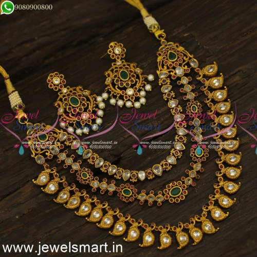 Amazing Layered Necklace Set For Wedding Latest Trending Imitation Jewellery NL24572