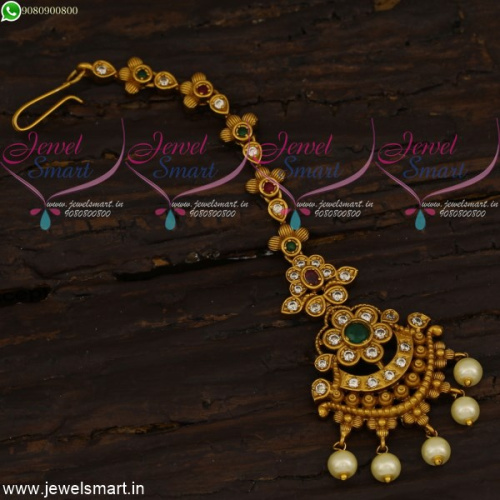 Antique Gold Plated Maang Tikka Function Wear Traditional Indian Jewellery Online T21615