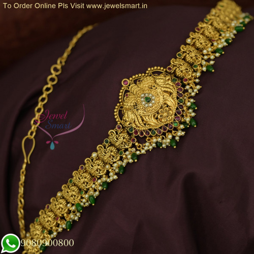 Exquisite Antique Gold Vaddanam Perfect Match for Jadau Kundan Bridal Jewelry H26337