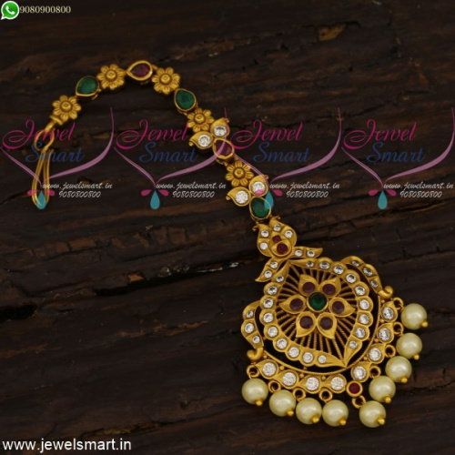Antique Jewellery Designs Floral Maang Tikka latest Fashion Collections T21616