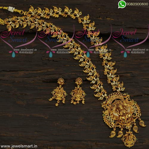 Antique Temple Jewellery Sets Gold Design Imitation Long Necklace Collections NL21853