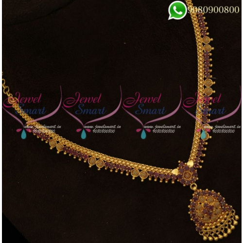 Appealing Fancy Stone Necklace Gold Covering South Indian Daily Wear Jewellery