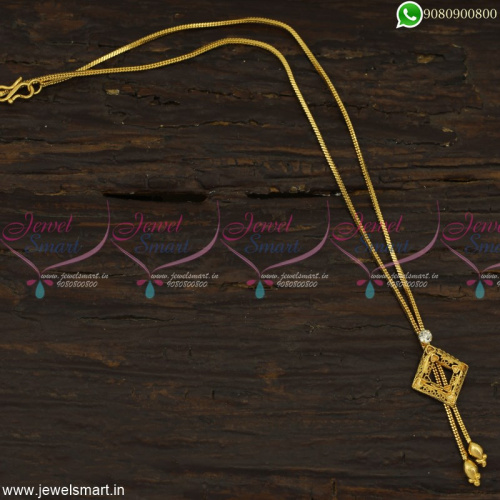 Artificial Chain With Pendant Gold Covering Fashion Jewellery Models Online C23116