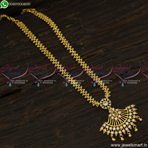 Attigai Style Chain Pendant Design Latest Gold Plated Affordable Jewellery PS23667