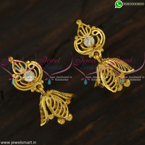 Baby Gold Jhumka Earrings Kammal Designs Covering Jewellery Online