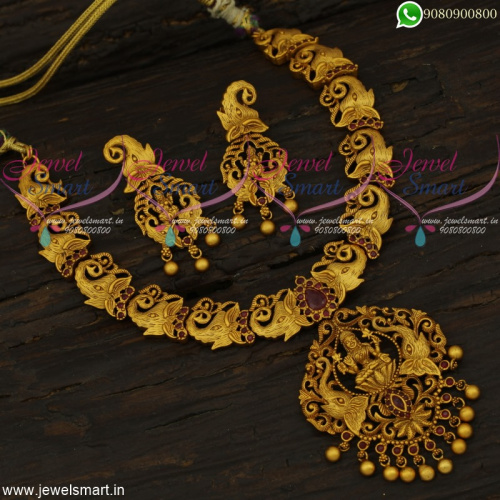 Bahubali Movie Inspired Necklace Set Temple Jewellery Designs Online NL22238