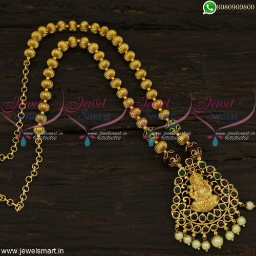 Beaded Temple Jewellery Latest Gold Necklace Designs Original Kemp Stones Online