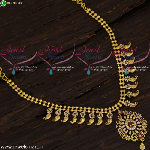 Beads Model Mango Necklace Gold Plated Indian Designs Online NL21623
