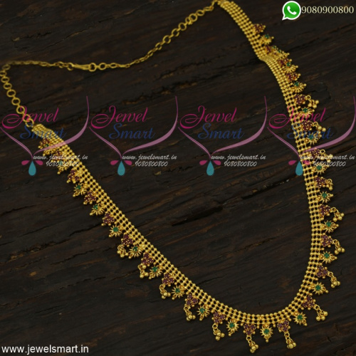Beads Model Simple Long Necklace Gold Covering Fashion Jewellery Online NL19050