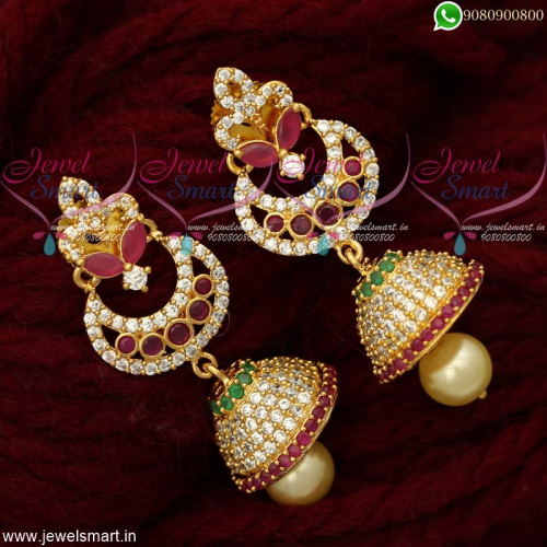 Beautiful Chandbali Jhumka Earrings New Designs Kammal Online J19177