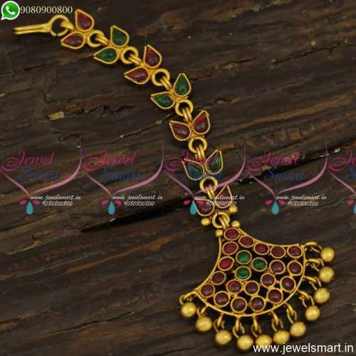 Beautiful Gold Nethi Chutti Designs Antique Finish Artificial Jewellery Online T23860