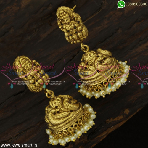 Beautiful Nagas Gold Jimikki Kammal Designs Latest Temple Jewellery Jhumkas Online J23065