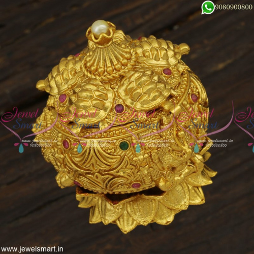 Beautiful Temple Sindoor Box For Wedding Divine Jewellery Workmanship Nagas 