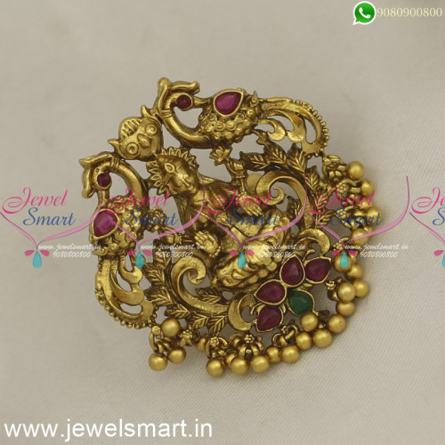 Big Size Laxmi God Temple Finger Rings Adjustable Bridal Jewellery Online 