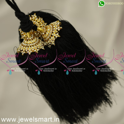 H 24364 Black Dori Hair Kuppulu For Marriage South Indian Artificial Jewellery Online 