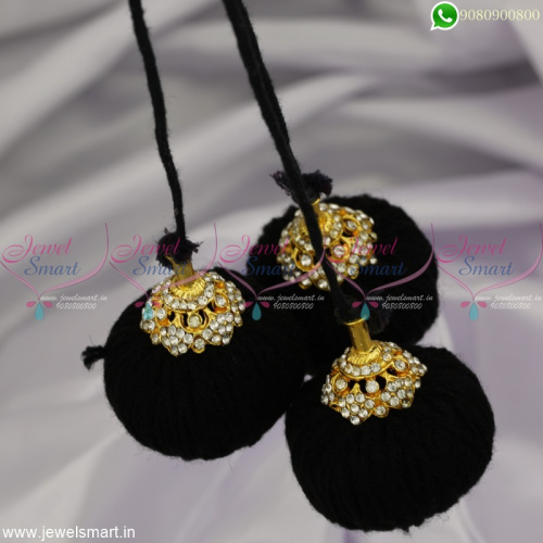 Black Thread Jada Kuppulu Low Price Traditional Accessories for Hair Round Caps H23035