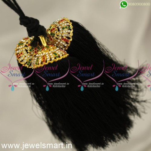 H24362 Black Thread Jadai Kunjalam South Indian Wedding Jewellery Online 