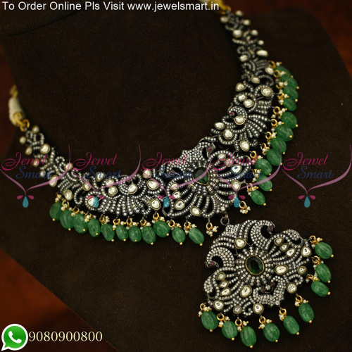 Black and White is the New Trend Victorian Necklace Collections Latest NL25464