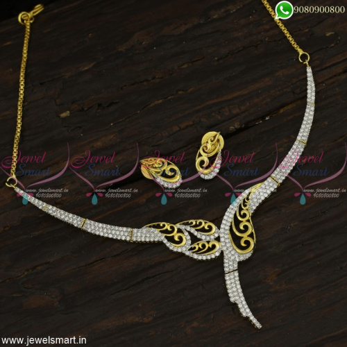 Branded Diamond Jewellery Inspired CZ Fashion Necklace Set Dazzling Designs NL22876