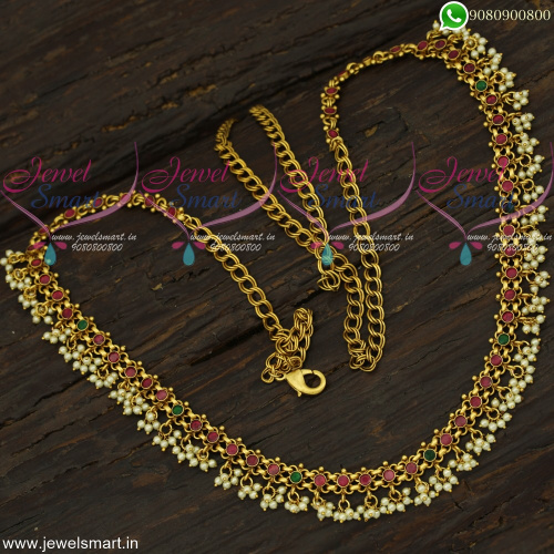 Bridal Fashion Jewellery Collections Stone and Simple Pearl Hip Chains Online