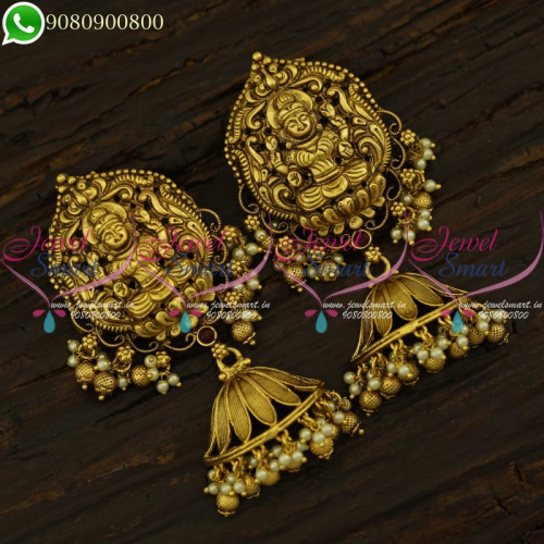 Bridal Nagas Jhumkas Temple Traditional Jewellery Gorgeous Collections J21132