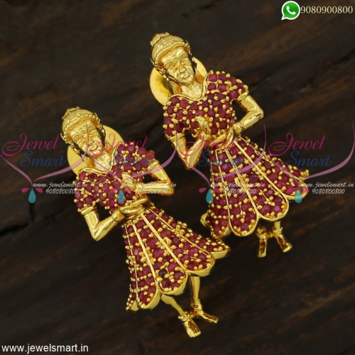 Beautiful Doll Gold Design Butta Bomma Jhumka Earrings Imitation Jewellery Trends