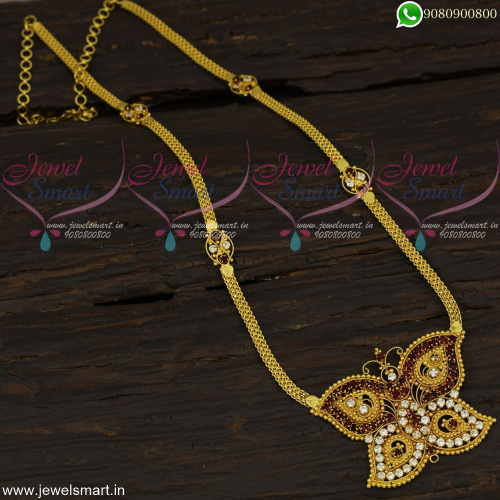 Butterfly Model Pendant Simple Stone Haram Gold Designs Online