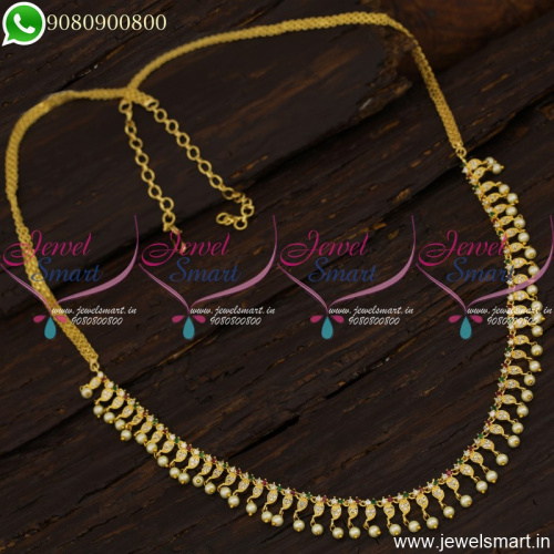 Chain Oddiyanam Imitation Wedding Jewelry With Pearls Trendy Collections H21294