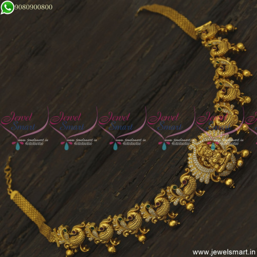 Chain Vaddanam One Gram Gold Temple Jewellery Peacock Hip Chains Online H23798