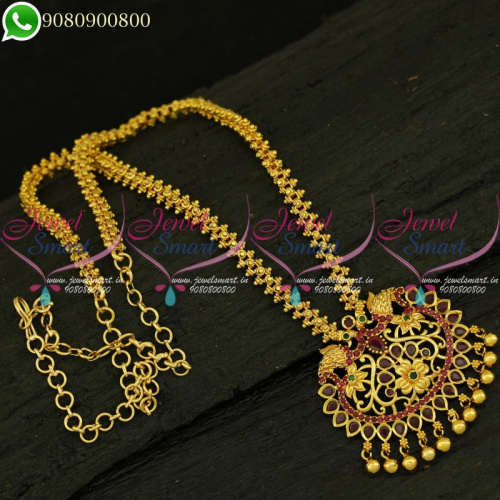Chain With Pendant Designs Gold Plated South Indian Jewellery Online