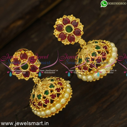 Charming Little Jhumkas Online Gold Plated South Indian Covering Jewellery J24822